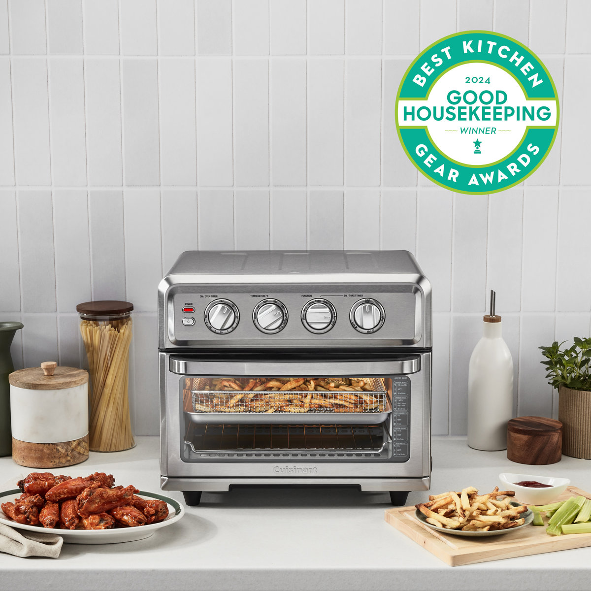 Cuisinart Air Fryer + Convection Toaster Oven, 8-in-1 Oven with Bake, Grill, Broil & Warm Options